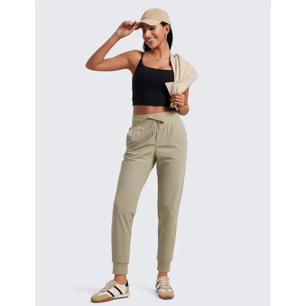 imageCRZ YOGA All Day Comfy Joggers for Women Golf Work Casual Hiking Travel Pants with PocketsKhali Barley