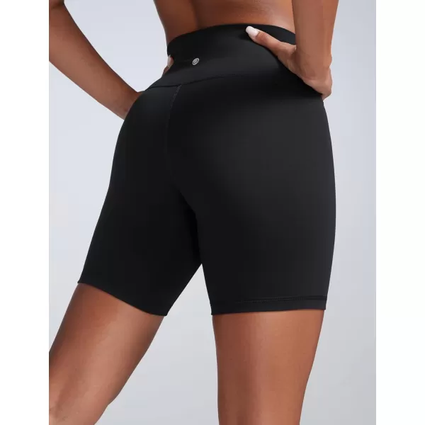 imageCRZ YOGA Women Butterbreeze Athletic Biker Shorts 6 Inches  High Waist Workout Gym Running Volleyball Yoga Spandex ShortsBlack