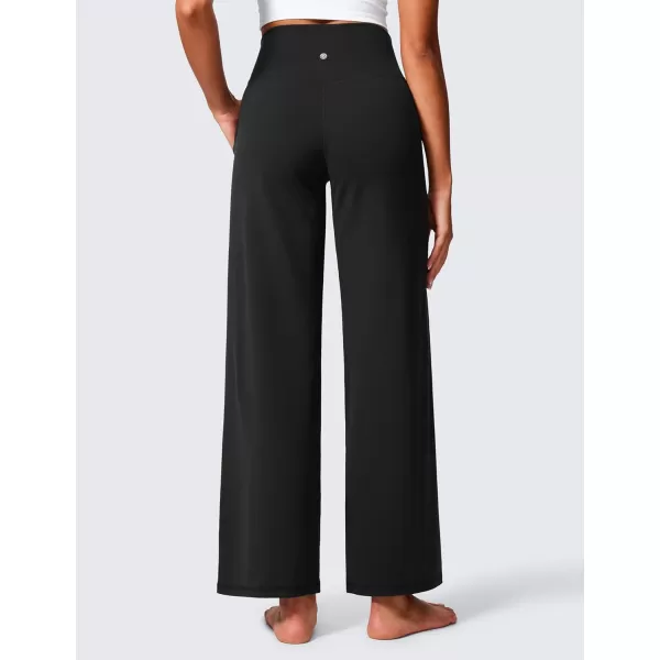 imageCRZ YOGA Womens Butterlift High Waisted Wide Leg Pants with Pockets 31quot  Yoga Lounge Pants Buttery Soft Comfy CasualBlack