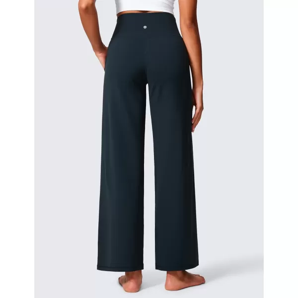 imageCRZ YOGA Womens Butterlift High Waisted Wide Leg Pants with Pockets 31quot  Yoga Lounge Pants Buttery Soft Comfy CasualTrue Navy