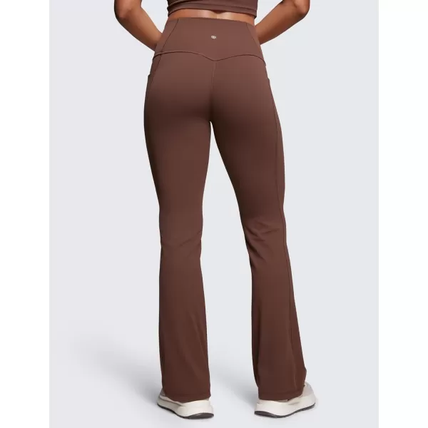 imageCRZ YOGA Womens Butterluxe High Waist Flare Pants 315quot  Bootcut Yoga Pants with Side Pockets Wide Leg Comfy Lounge CasualCoffee Brown