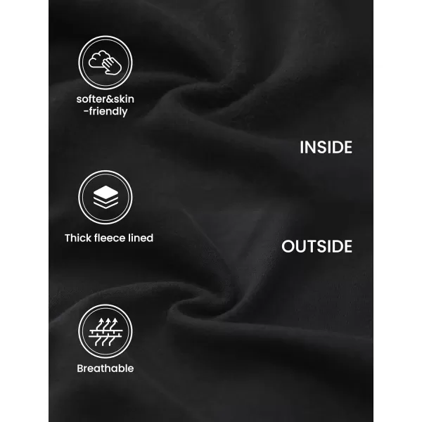 imageCRZ YOGA Womens Fleece Lined Full Zip Hoodies Oversized Long Sleeve Casual Workout Hooded Sweatshirt with Thumb HolesBlack