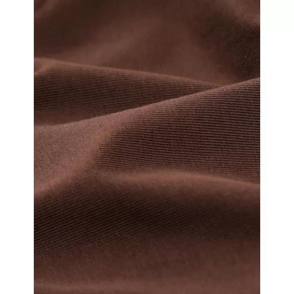 imageCRZ YOGA Womens Pima Cotton V Neck TShirt Short Sleeve Casual Workout Shirts Soft Summer Basic Tee TopsCoffee Brown