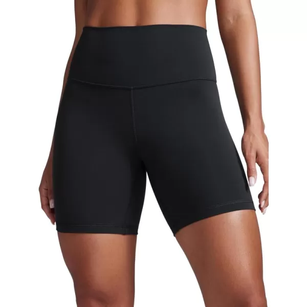 imageCRZ YOGA Women Butterbreeze Athletic Biker Shorts 6 Inches  High Waist Workout Gym Running Volleyball Yoga Spandex ShortsBlack