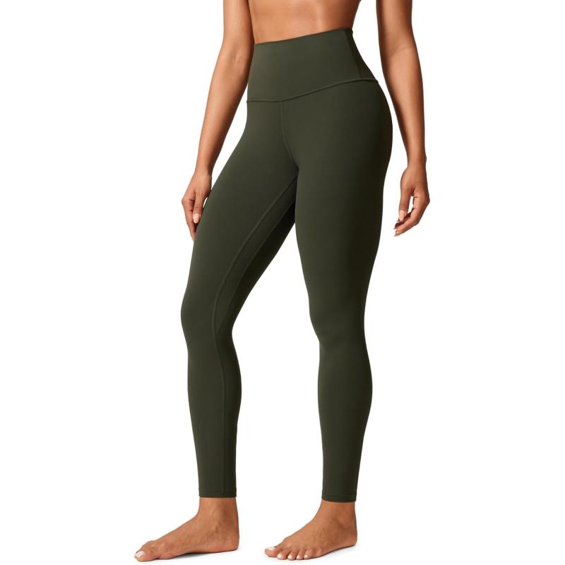 imageCRZ YOGA Womens Butterlift High Waisted Workout Leggings 28quot  Pilates Gym Athletic Yoga Pants Buttery SoftOlive Green