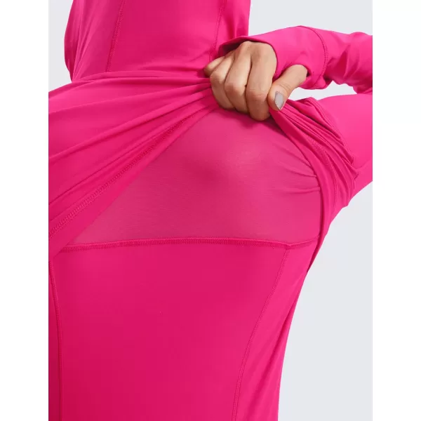 imageCRZ YOGA Butterluxe Womens Hooded Workout Jacket  Zip Up Athletic Running Jacket with Back Mesh Vent ampamp Thumb HolesGranita Pink