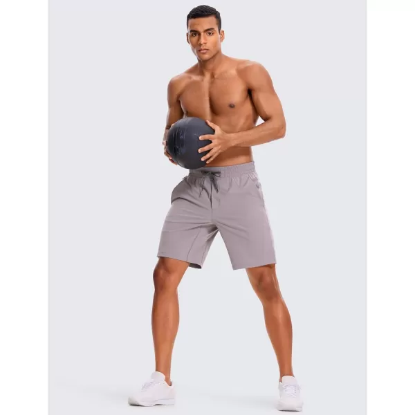 imageCRZ YOGA Mens 2 in 1 Running Shorts with Liner  9 Quick Dry Workout Sports Athletic Shorts with PocketsLunar Rock