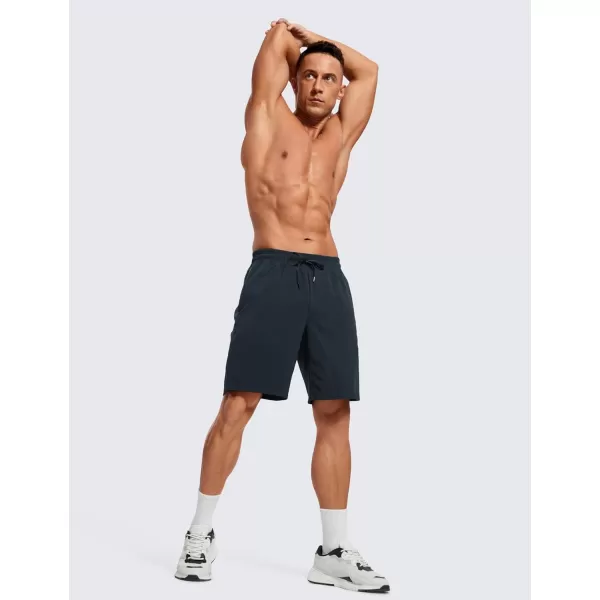 imageCRZ YOGA Mens 2 in 1 Running Shorts with Liner  9 Quick Dry Workout Sports Athletic Shorts with PocketsTrue Navy