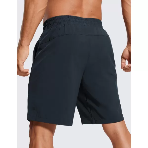 imageCRZ YOGA Mens 2 in 1 Running Shorts with Liner  9 Quick Dry Workout Sports Athletic Shorts with PocketsTrue Navy