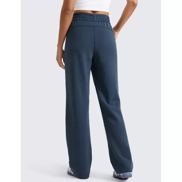 imageCRZ YOGA SoftAura Wide Leg Sweatpants Women Modal High Waisted Lounge Travel Casual Sweat Pants with Pockets DrawstringInk Blue