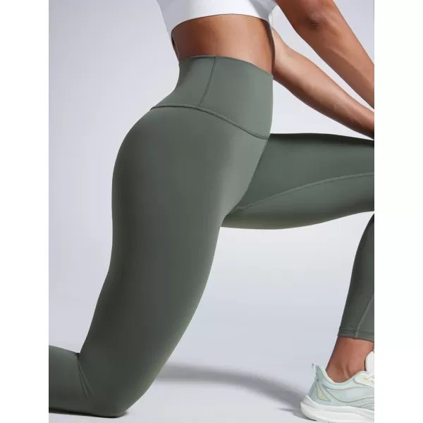 imageCRZ YOGA Women Butterbreeze Workout Leggings 25 Inches  High Waisted Tummy Control Athletic Gym Yoga Running Cycling PantsGrey Sage