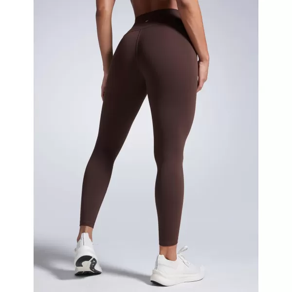 imageCRZ YOGA Women Butterbreeze Workout Leggings 25 Inches  High Waisted Tummy Control Athletic Gym Yoga Running Cycling PantsHot Fudge Brown