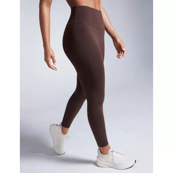 imageCRZ YOGA Women Butterbreeze Workout Leggings 25 Inches  High Waisted Tummy Control Athletic Gym Yoga Running Cycling PantsHot Fudge Brown