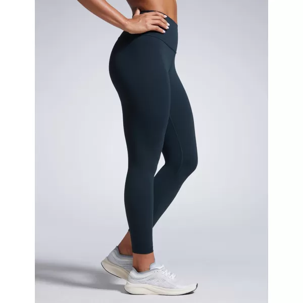 imageCRZ YOGA Women Butterbreeze Workout Leggings 25 Inches  High Waisted Tummy Control Athletic Gym Yoga Running Cycling PantsTrue Navy