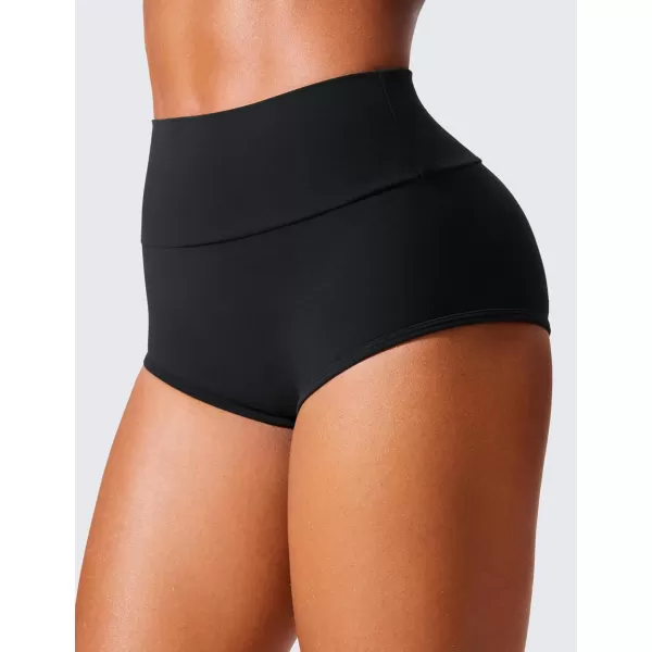 imageCRZ YOGA Womens Butterlift Scrunch Butt Lifting Booty Shorts  High Waisted Yoga Workout Spandex Shorts Dance Gym AthleticBlack