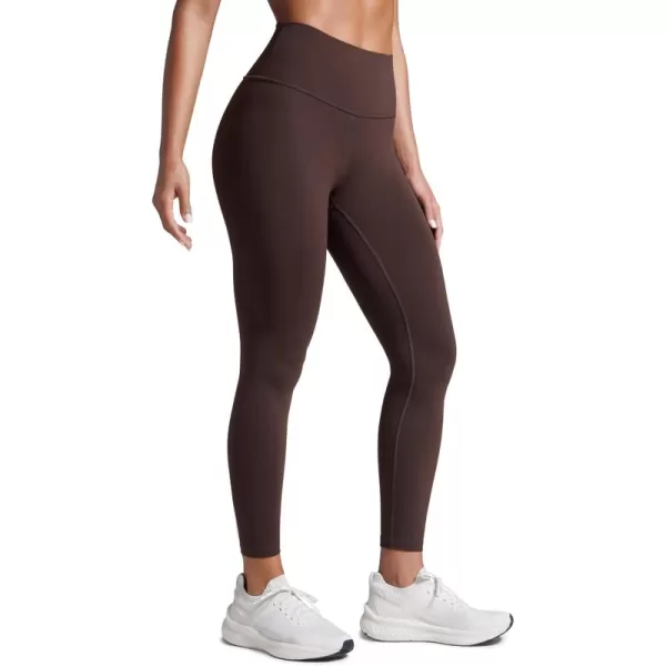 imageCRZ YOGA Women Butterbreeze Workout Leggings 25 Inches  High Waisted Tummy Control Athletic Gym Yoga Running Cycling PantsHot Fudge Brown