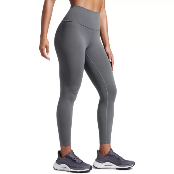 imageCRZ YOGA Women Butterbreeze Workout Leggings 25 Inches  High Waisted Tummy Control Athletic Gym Yoga Running Cycling PantsLava Smoke Grey