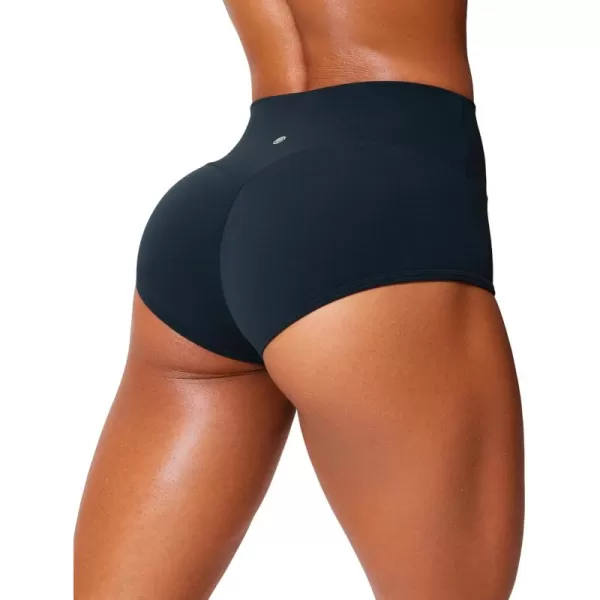 imageCRZ YOGA Womens Butterlift Scrunch Butt Lifting Booty Shorts  High Waisted Yoga Workout Spandex Shorts Dance Gym AthleticTrue Navy