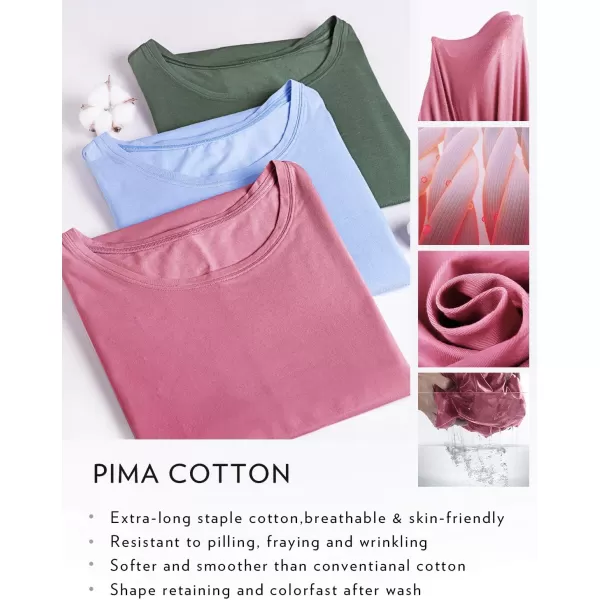 imageCRZ YOGA Pima Cotton Long Sleeve Workout Shirts for Women Loose Fit Athletic Yoga Shirt Casual Boat Neck Fall TopsRose Blush