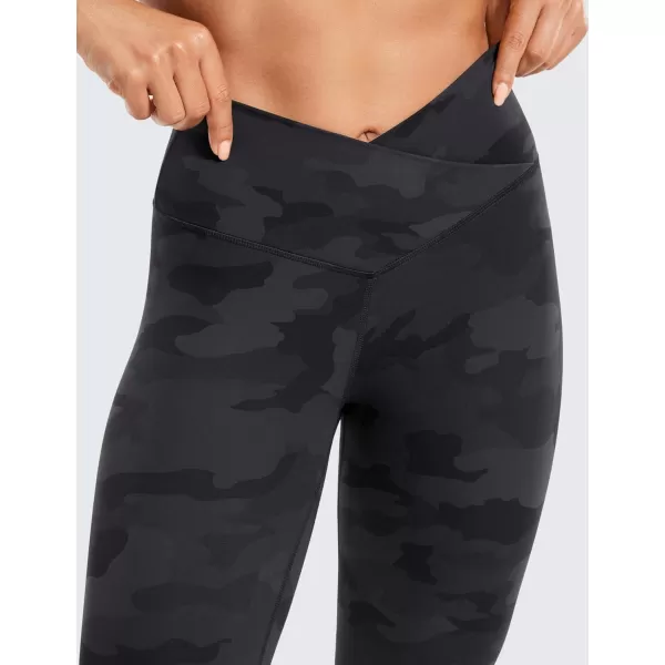 imageCRZ YOGA Womens Butterluxe Cross Waist Workout Leggings 25quot  V Crossover High Waisted Gym Yoga LeggingsDark Grey Camouflage 2