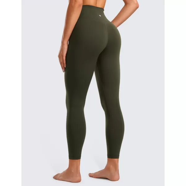 imageCRZ YOGA Womens Butterluxe Cross Waist Workout Leggings 25quot  V Crossover High Waisted Gym Yoga LeggingsOlive Green