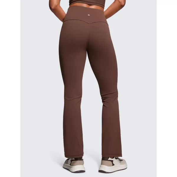 imageCRZ YOGA Womens Butterluxe High Waist Flare Pants 29quot  305quot  32quot  335quot  Wide Leg Bootcut Yoga Pants with Pocket LoungeCoffee Brown