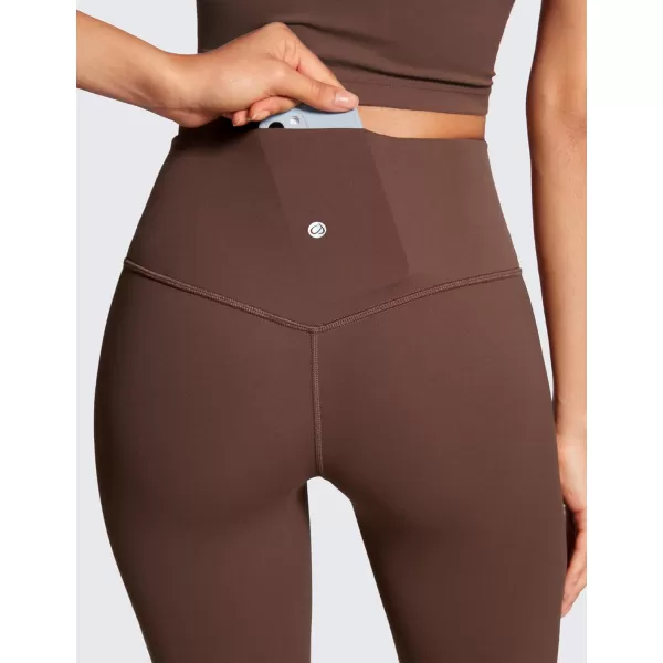 imageCRZ YOGA Womens Butterluxe High Waist Flare Pants 29quot  305quot  32quot  335quot  Wide Leg Bootcut Yoga Pants with Pocket LoungeCoffee Brown