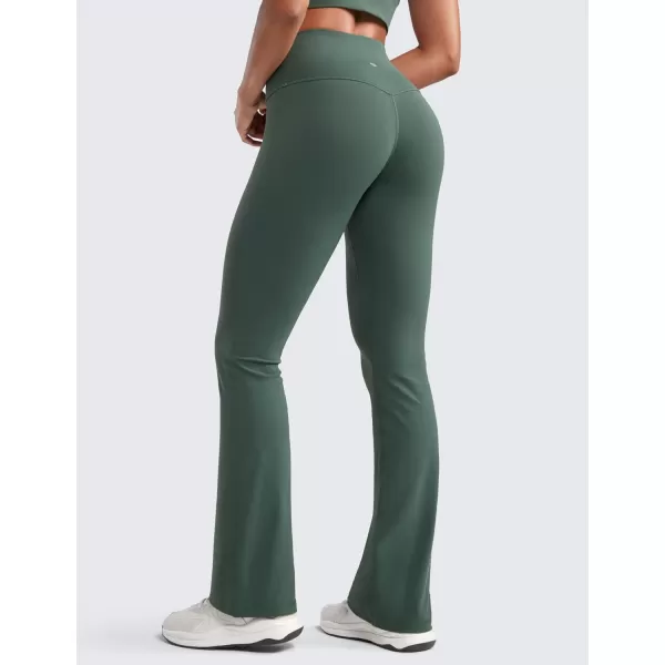 imageCRZ YOGA Womens Butterluxe High Waist Flare Pants 29quot  305quot  32quot  335quot  Wide Leg Bootcut Yoga Pants with Pocket LoungeDark Forest Green