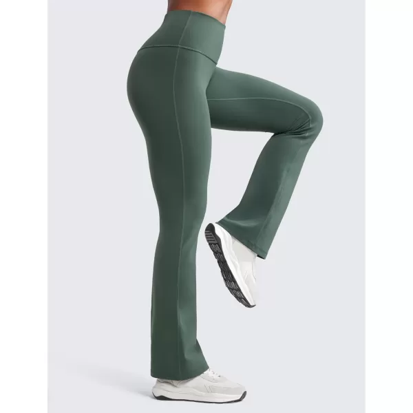 imageCRZ YOGA Womens Butterluxe High Waist Flare Pants 29quot  305quot  32quot  335quot  Wide Leg Bootcut Yoga Pants with Pocket LoungeDark Forest Green