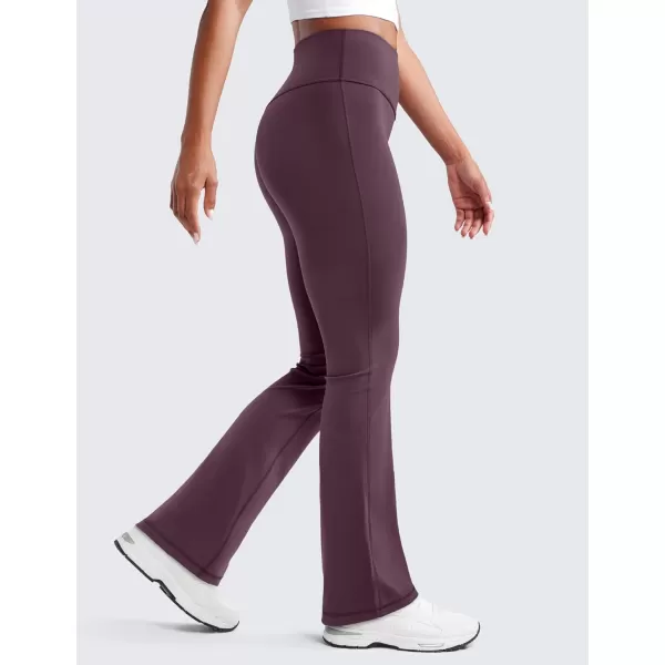 imageCRZ YOGA Womens Butterluxe High Waist Flare Pants 29quot  305quot  32quot  335quot  Wide Leg Bootcut Yoga Pants with Pocket LoungeGrape Thistle Purple