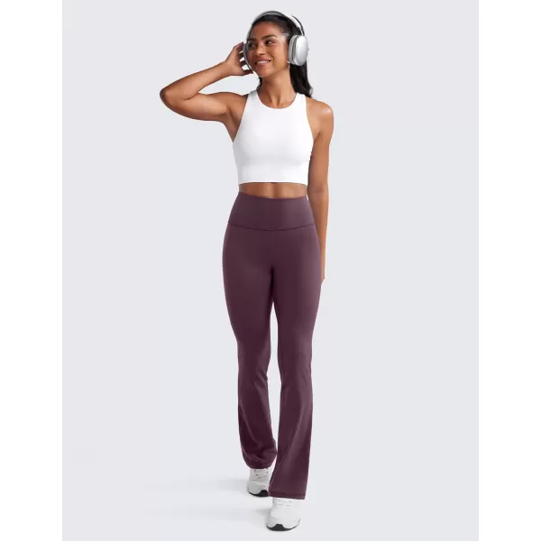 imageCRZ YOGA Womens Butterluxe High Waist Flare Pants 29quot  305quot  32quot  335quot  Wide Leg Bootcut Yoga Pants with Pocket LoungeGrape Thistle Purple