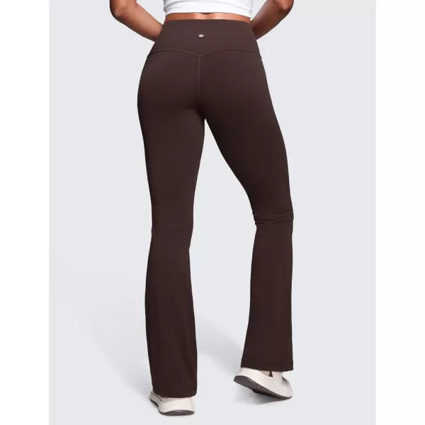 imageCRZ YOGA Womens Butterluxe High Waist Flare Pants 29quot  305quot  32quot  335quot  Wide Leg Bootcut Yoga Pants with Pocket LoungeHot Fudge Brown