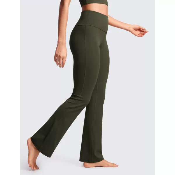 imageCRZ YOGA Womens Butterluxe High Waist Flare Pants 29quot  305quot  32quot  335quot  Wide Leg Bootcut Yoga Pants with Pocket LoungeOlive Green