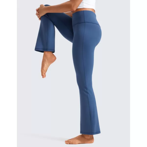 imageCRZ YOGA Womens Butterluxe High Waist Flare Pants 29quot  305quot  32quot  335quot  Wide Leg Bootcut Yoga Pants with Pocket LoungePitch Blue