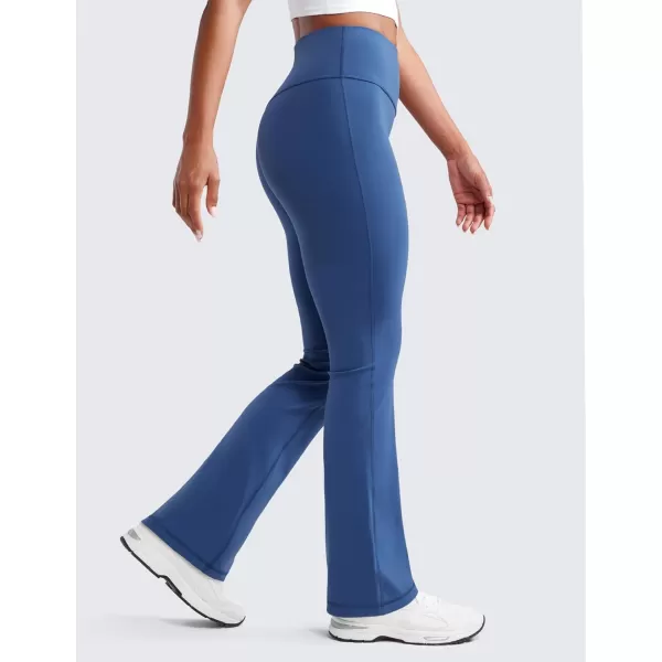 imageCRZ YOGA Womens Butterluxe High Waist Flare Pants 29quot  305quot  32quot  335quot  Wide Leg Bootcut Yoga Pants with Pocket LoungePitch Blue