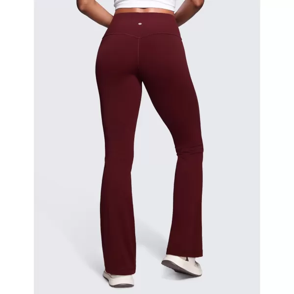 imageCRZ YOGA Womens Butterluxe High Waist Flare Pants 29quot  305quot  32quot  335quot  Wide Leg Bootcut Yoga Pants with Pocket LoungeRed Merlot