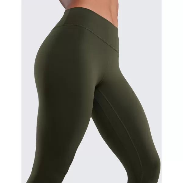 imageCRZ YOGA Womens Butterluxe Low Rise Workout Leggings 25 Inches  Comfy Buttery Soft Athletic Gym Lounge Yoga PantsOlive Green