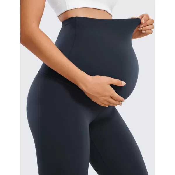 imageCRZ YOGA Womens Butterluxe Maternity Leggings Over The Belly 28quot  Workout Activewear Yoga Pregnancy Pants Buttery SoftTrue Navy