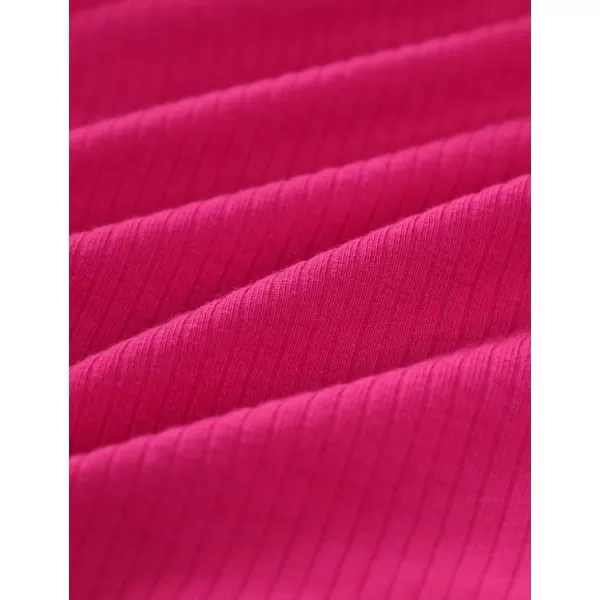 imageCRZ YOGA Womens Ribbed Tank Tops High Neck Yoga Workout Sleeveless Top Casual Going Out Fitted Tanks ShirtsGranita Pink