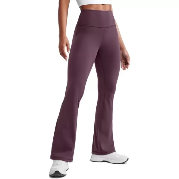 imageCRZ YOGA Womens Butterluxe High Waist Flare Pants 29quot  305quot  32quot  335quot  Wide Leg Bootcut Yoga Pants with Pocket LoungeGrape Thistle Purple