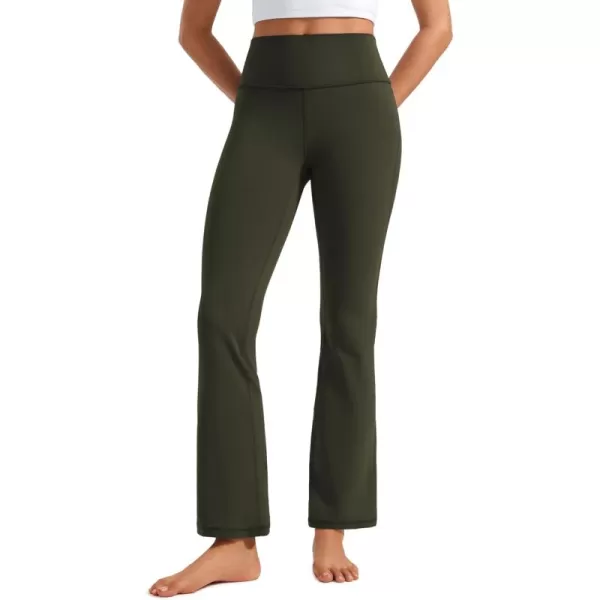 imageCRZ YOGA Womens Butterluxe High Waist Flare Pants 29quot  305quot  32quot  335quot  Wide Leg Bootcut Yoga Pants with Pocket LoungeOlive Green