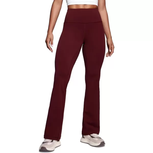 imageCRZ YOGA Womens Butterluxe High Waist Flare Pants 29quot  305quot  32quot  335quot  Wide Leg Bootcut Yoga Pants with Pocket LoungeRed Merlot