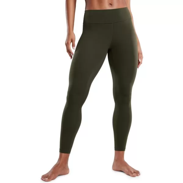 imageCRZ YOGA Womens Butterluxe Low Rise Workout Leggings 25 Inches  Comfy Buttery Soft Athletic Gym Lounge Yoga PantsOlive Green