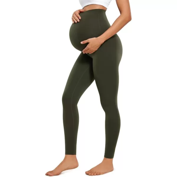 imageCRZ YOGA Womens Butterluxe Maternity Leggings Over The Belly 28quot  Workout Activewear Yoga Pregnancy Pants Buttery SoftOlive Green