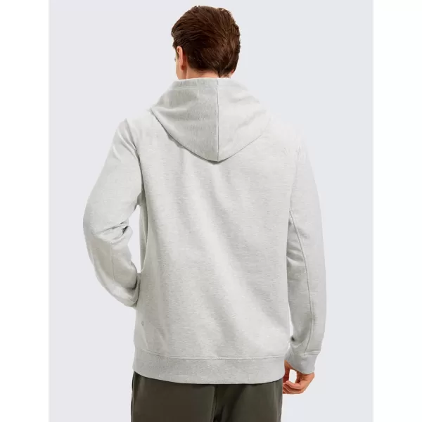 imageCRZ YOGA Hoodies for Men French Terry Hooded Sweatshirts Workout Athletic Casual Pullover Hoodie Tops with PocketDove Grey Heather