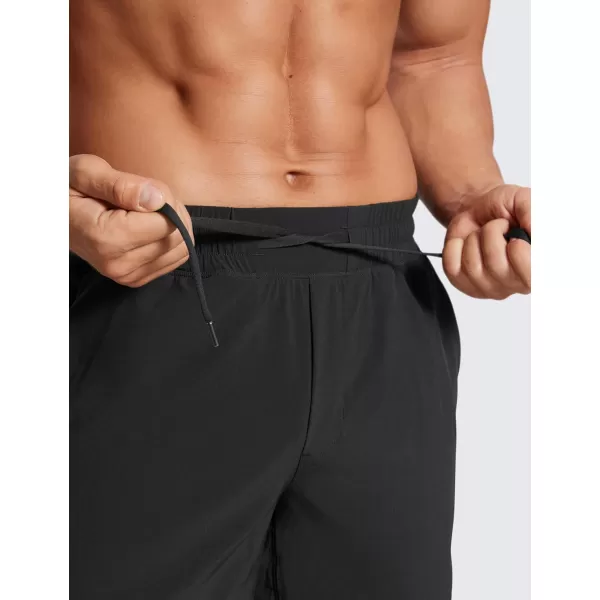 imageCRZ YOGA Mens 2 in 1 Running Shorts with Liner  5 Quick Dry Workout Sports Athletic Shorts with PocketsBlack