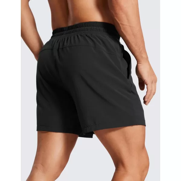 imageCRZ YOGA Mens 2 in 1 Running Shorts with Liner  5 Quick Dry Workout Sports Athletic Shorts with PocketsBlack