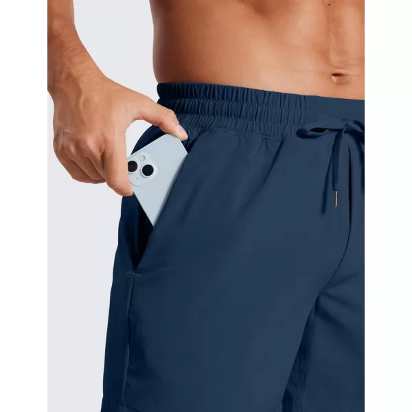 imageCRZ YOGA Mens 2 in 1 Running Shorts with Liner  5 Quick Dry Workout Sports Athletic Shorts with PocketsElectric Blue