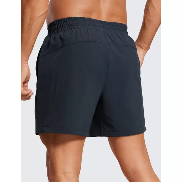 imageCRZ YOGA Mens 2 in 1 Running Shorts with Liner  5 Quick Dry Workout Sports Athletic Shorts with PocketsTrue Navy