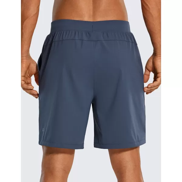 imageCRZ YOGA Mens FourWay Stretch Workout Shorts  7 Soft Durable Casual Athletic Shorts with Pockets Gym Running HikingElectric Blue